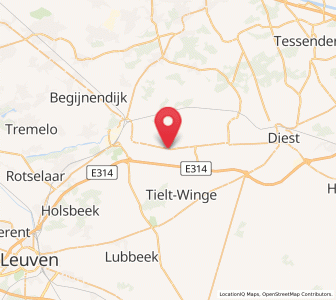 Map of Rillaar, Flanders