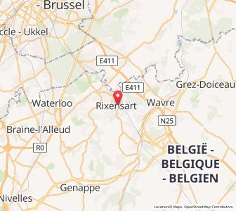 Map of Rixensart, Wallonia