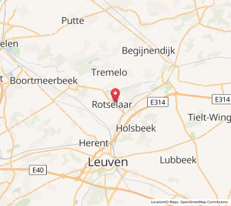 Map of Rotselaar, Flanders