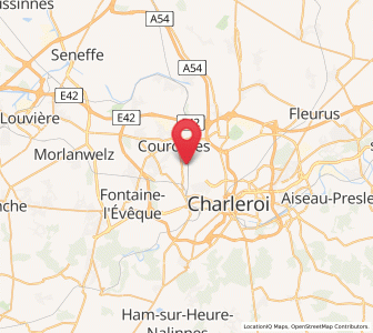 Map of Roux, Wallonia