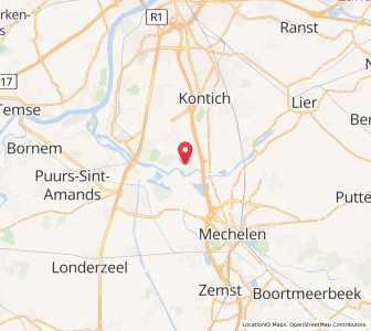 Map of Rumst, Flanders