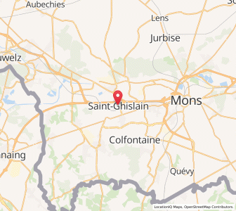 Map of Saint-Ghislain, Wallonia