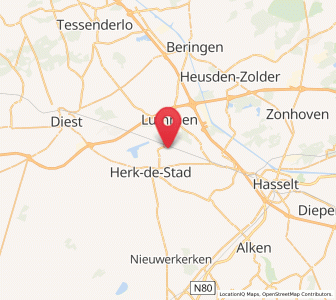 Map of Schulen, Flanders