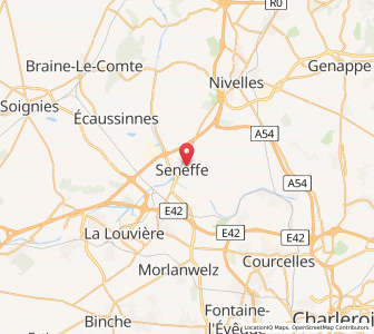 Map of Seneffe, Wallonia