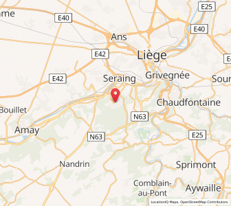 Map of Seraing, Wallonia