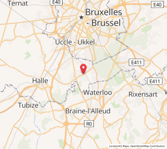 Map of Sint-Genesius-Rode, Flanders