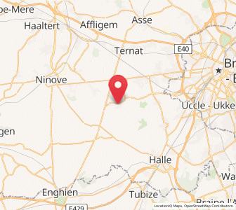 Map of Sint-Kwintens-Lennik, Flanders