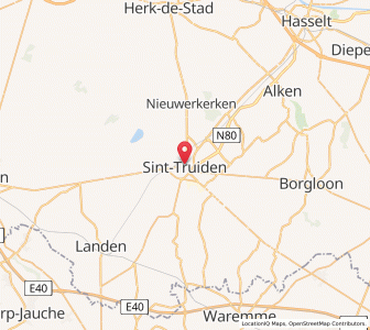 Map of Sint-Truiden, Flanders