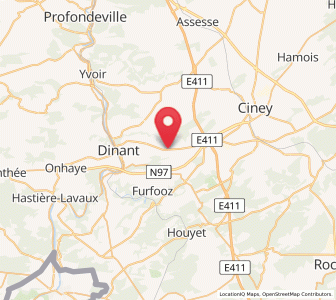 Map of Sorinnes, Wallonia