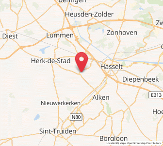 Map of Stevoort, Flanders