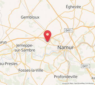 Map of Suarlée, Wallonia