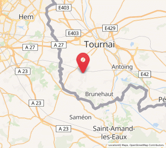Map of Taintignies, Wallonia