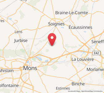 Map of Thieusies, Wallonia