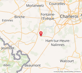 Map of Thuin, Wallonia