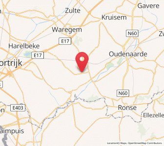 Map of Tiegem, Flanders