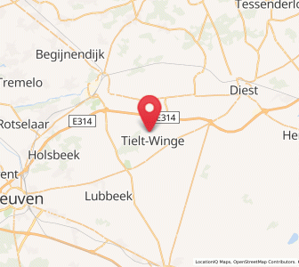 Map of Tielt, Flanders