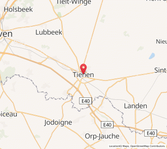 Map of Thienen, Flanders