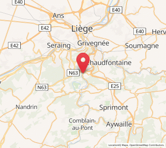 Map of Tilff, Wallonia