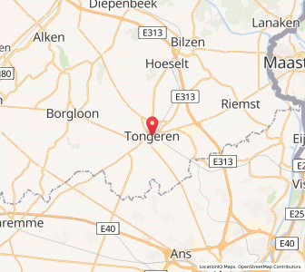 Map of Tongeren, Flanders