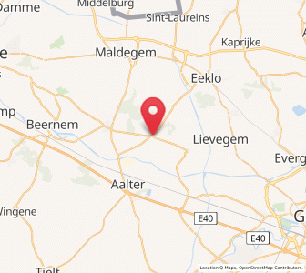 Map of Ursel, Flanders