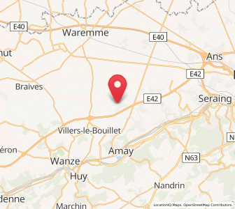 Map of Verlaine, Wallonia