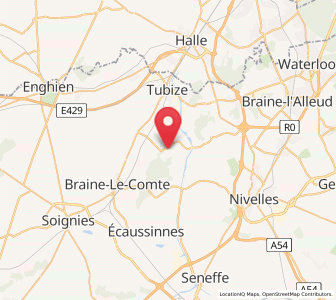 Map of Virginal-Samme, Wallonia