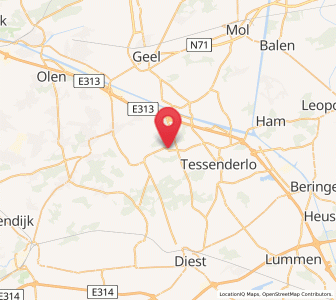 Map of Vorst, Flanders