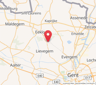 Map of Waarschoot, Flanders