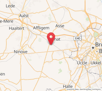 Map of Wambeek, Flanders