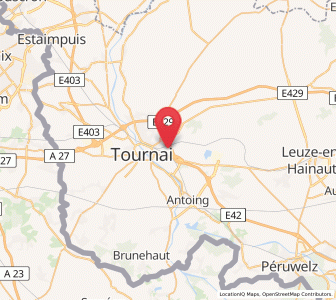 Map of Warchin, Wallonia