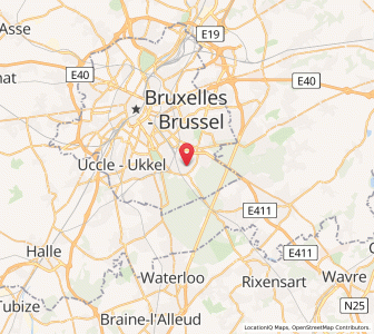 Map of Watermael-Boitsfort/Watermaal-Bosvoorde, Brussels Capital