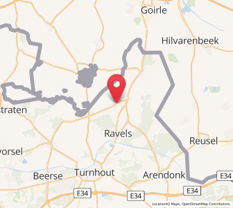 Map of Weelde, Flanders