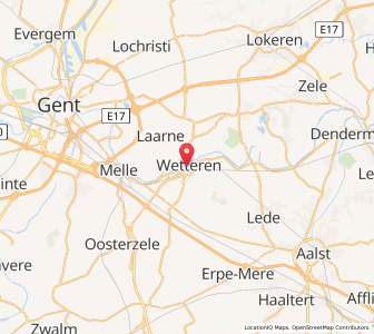 Map of Wetteren, Flanders