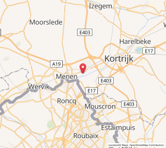 Map of Wevelgem, Flanders