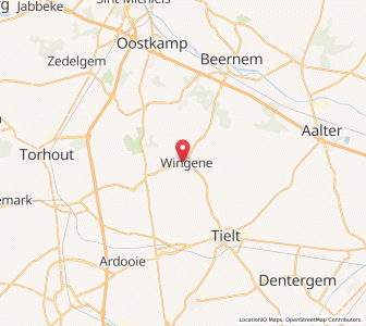 Map of Wingene, Flanders