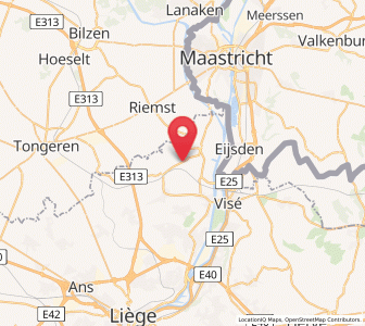 Map of Wonck, Wallonia