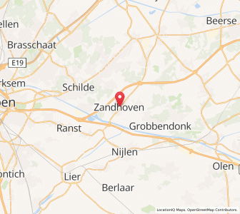 Map of Zandhoven, Flanders