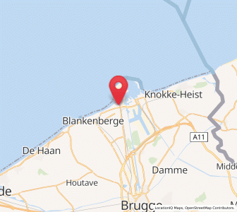 Map of Seebrügge, Flanders