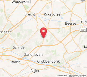 Map of Zoersel, Flanders