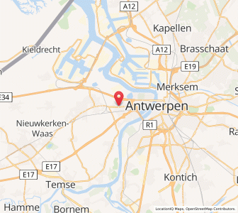 Map of Zwijndrecht, Flanders