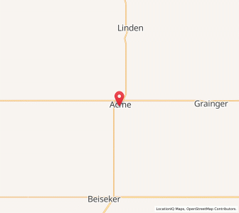 Map of Acme, AlbertaAlberta