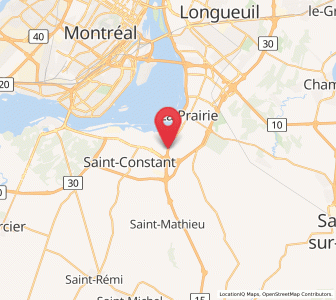 Map of Candiac, Quebec