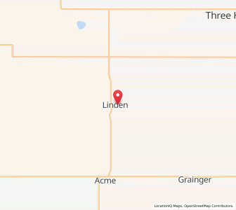 Map of Linden, AlbertaAlberta