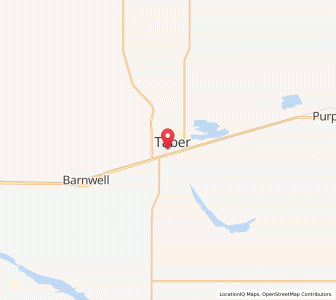 Map of Taber, AlbertaAlberta