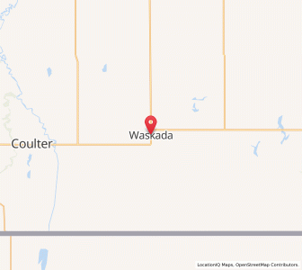 Map of Waskada, ManitobaManitoba