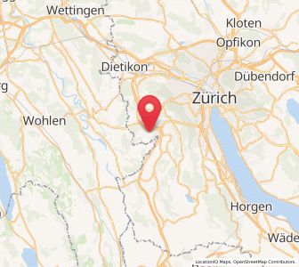 Map of Aesch ZH, Zurich