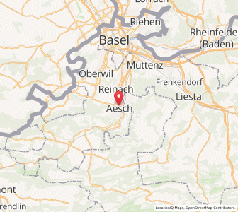 Map of Aesch BL, Basel-Landschaft