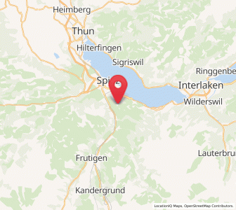 Map of Aeschi bei Spiez, Bern