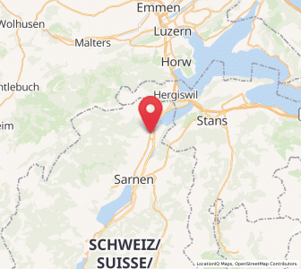 Map of Alpnach, Obwalden