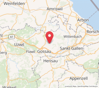 Map of Andwil SG, Saint Gallen